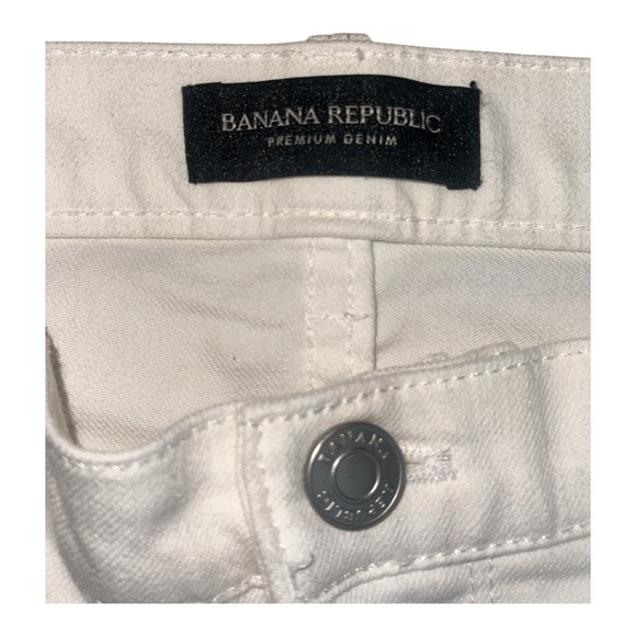 Banana Republic Premium Denim -White Skinny Jeans - Plus Size 33 - Picture 7 of 10